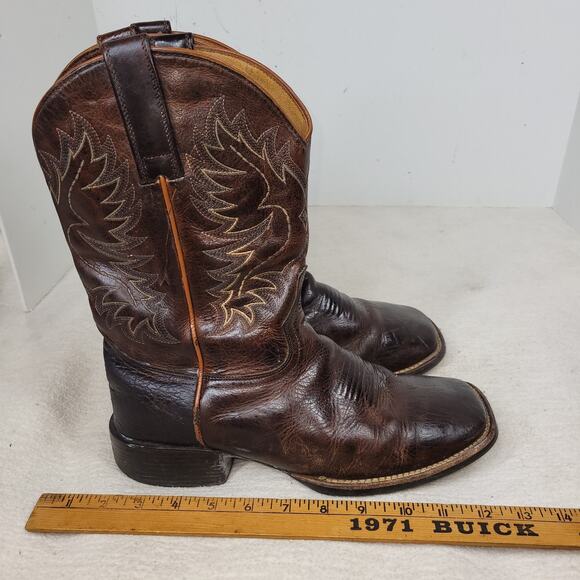 Rank 45 Boots Mens Size 9EE Brown Leather Xero Gravity Unit Western Gorpcore Job - Picture 3 of 14